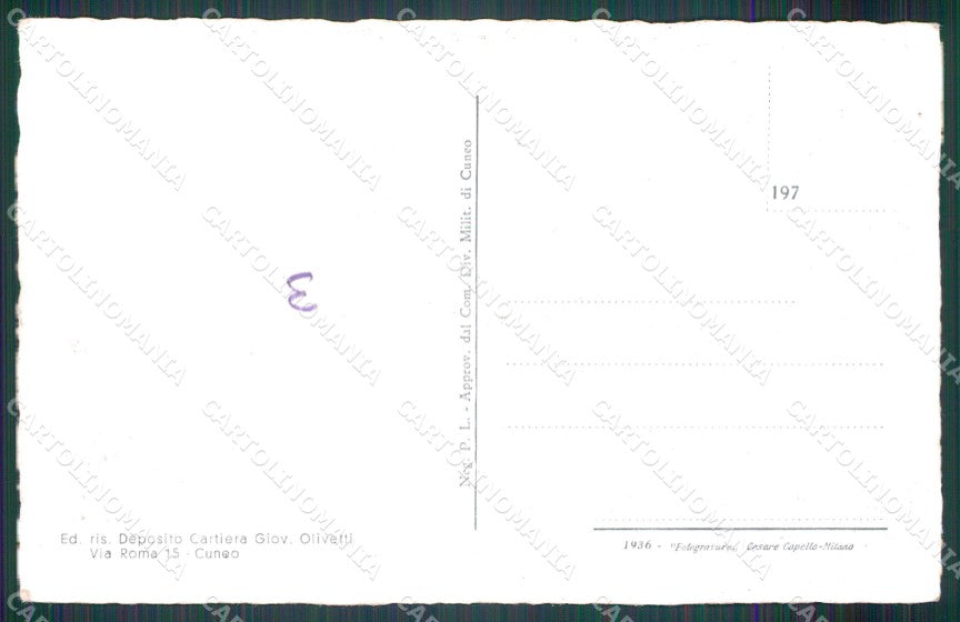 Cuneo San Pietro Monterosso Saretto cartolina MT6978 – retro