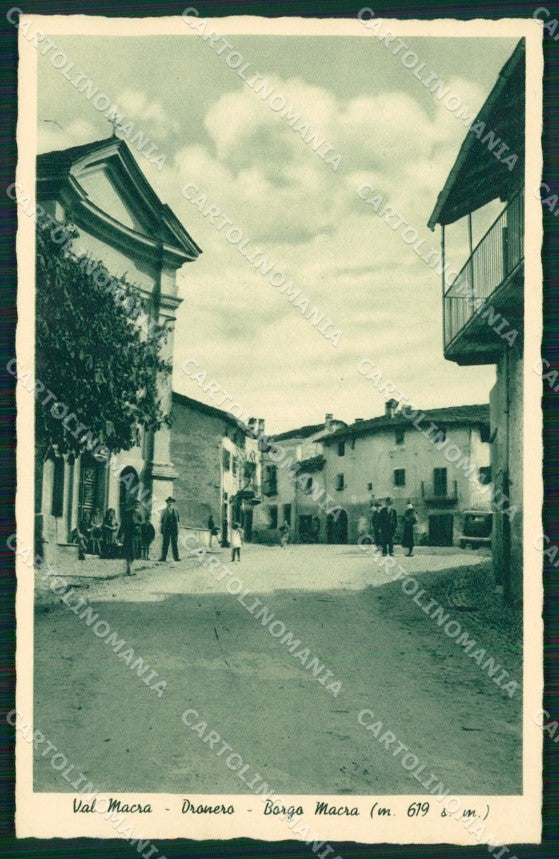 Cuneo Dronero Borgo Macra cartolina MT6985 – fronte