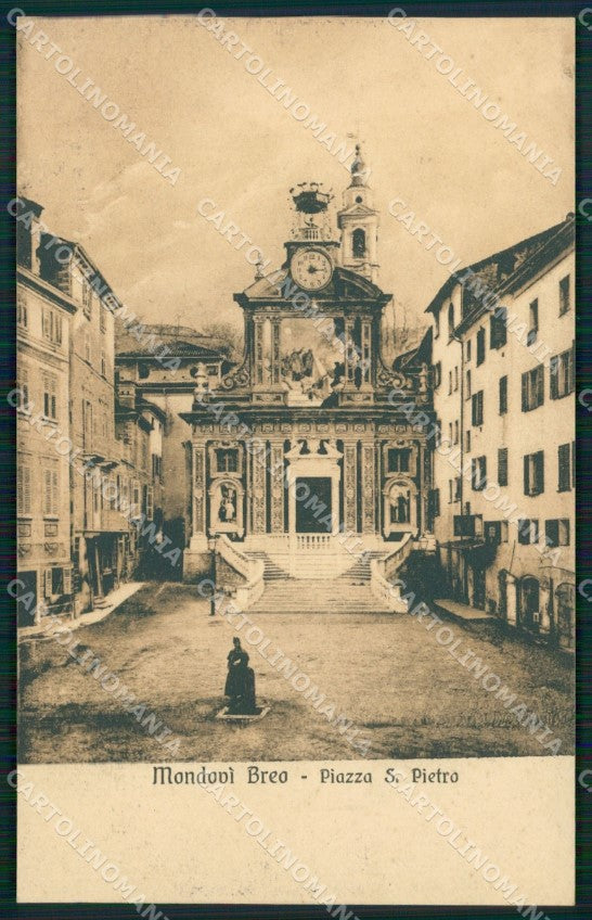 Cuneo Mondovì Breo Piazza San Pietro cartolina MT6997 – fronte