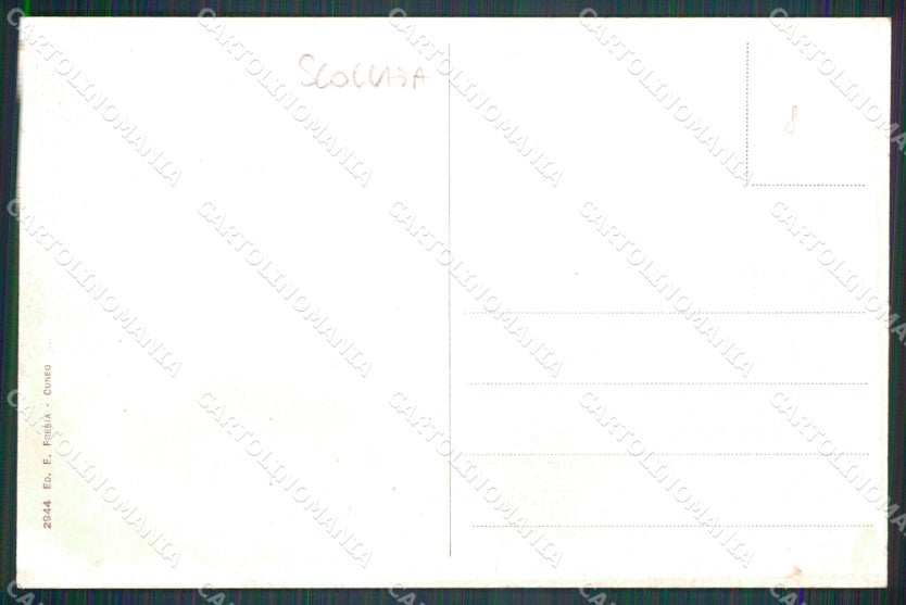 Cuneo Vernante SCOLLATA cartolina MT7000 – retro