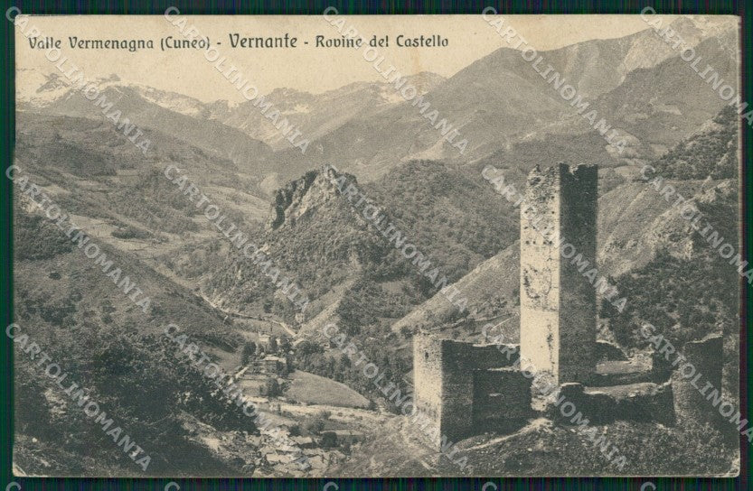 Cuneo Vernante Rovine del Castello cartolina MT7001 – fronte