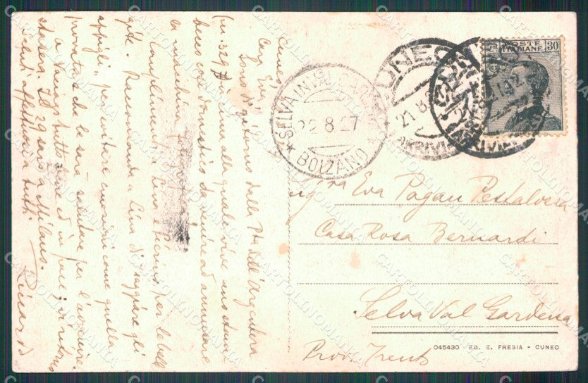 Cuneo Vernante Rovine del Castello cartolina MT7001 – retro