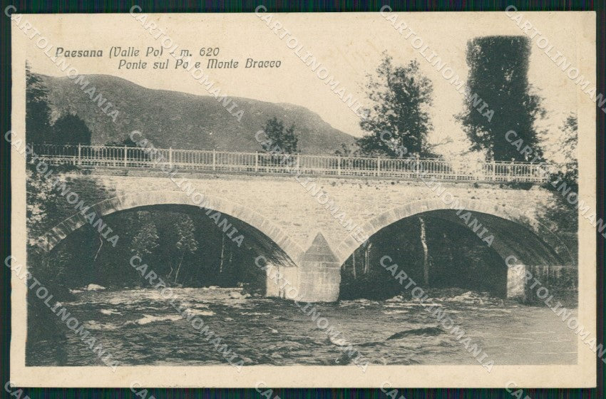 Cuneo Paesana Ponte sul Po Monte Bracco cartolina MT7005 – fronte