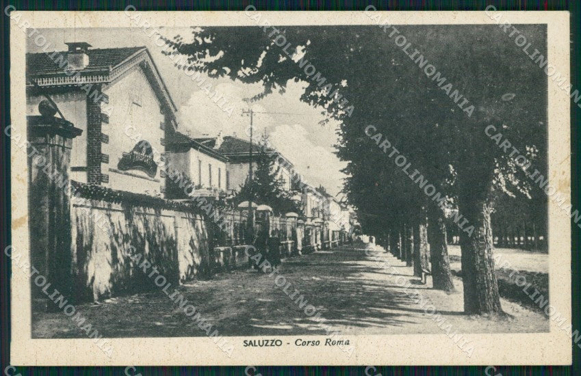 Cuneo Saluzzo Corso Roma cartolina MT7021 – fronte