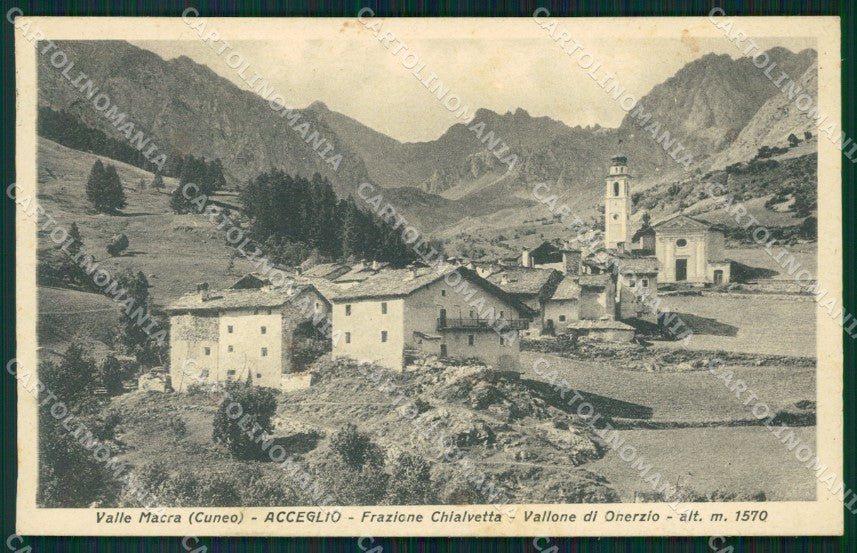 Cuneo Acceglio Valle Macra Frazione Chialvetta Vallone Onerzio cartolina MT7030 – fronte