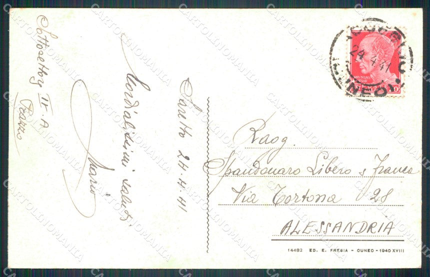 Cuneo Acceglio Valle Macra Frazione Chialvetta Vallone Onerzio cartolina MT7030 – retro