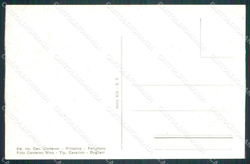 Cuneo Farigliano Carlo Ferrero cartolina MT7033 – retro
