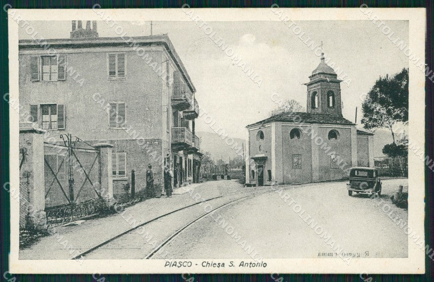 Cuneo Piasco Chiesa Sant'Antonio cartolina MT7037 – fronte