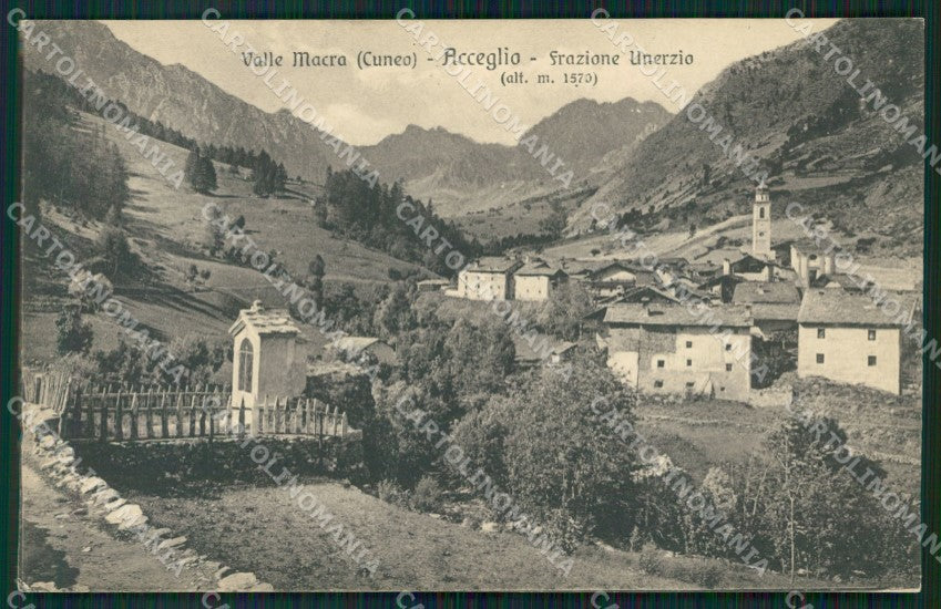 Cuneo Acceglio Valle Macra Frazione Unerzio cartolina MT7039 – fronte