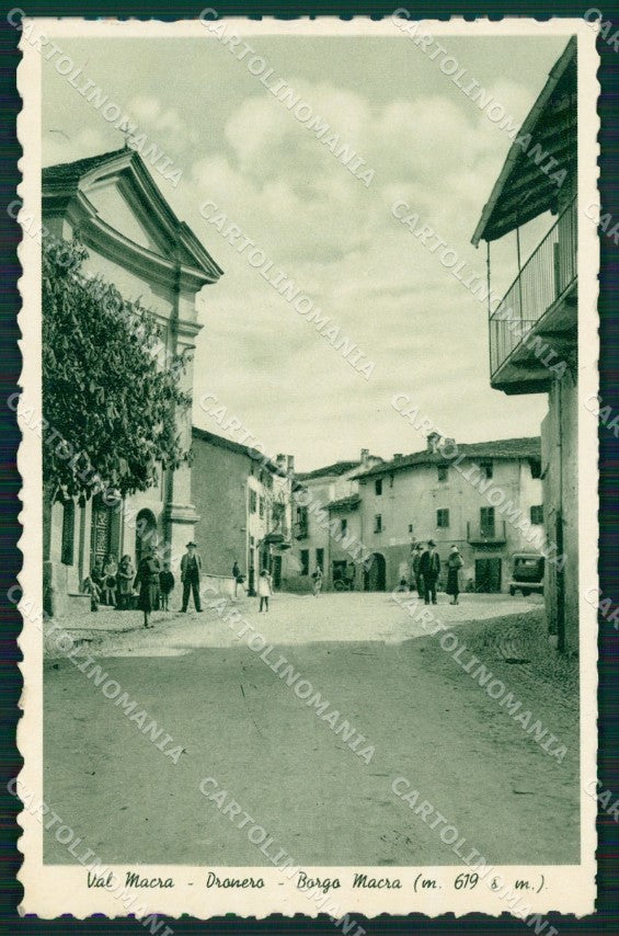 Cuneo Dronero Valle Macra Borgo cartolina MT7040 – fronte