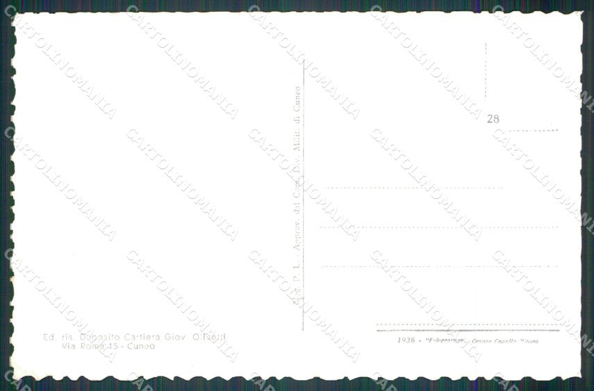 Cuneo Dronero Valle Macra Borgo cartolina MT7040 – retro