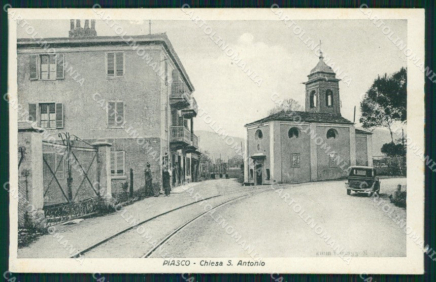 Cuneo Piasco Chiesa Sant'Antonio cartolina MT7041 – fronte