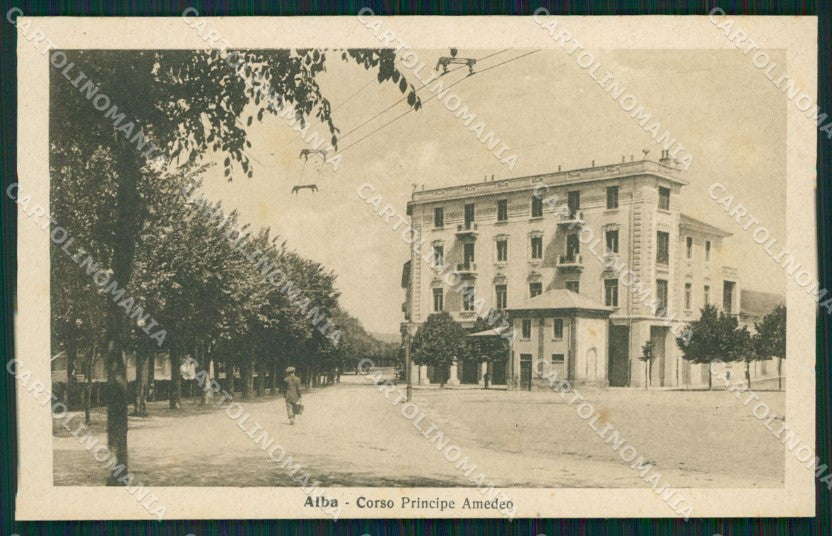 Cuneo Alba Corso Principe Amedeo cartolina MT7048 – fronte