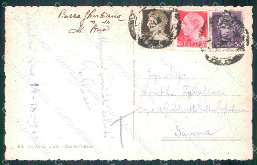 Cuneo Mondovì Stazione cartolina MT7051 – retro