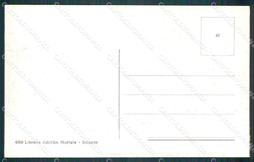 Cuneo Saluzzo Piazza Cavour cartolina MT7056 – retro