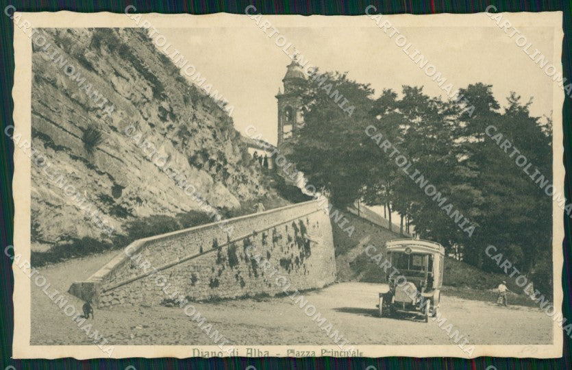 Cuneo Alba Diano Piazza Principale Corriera Autopostale cartolina MT7066 – fronte