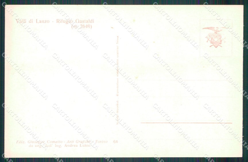 Torino Rifugio Gastaldi Valli di Lanzo Cometto Foto cartolina MT7096 – retro