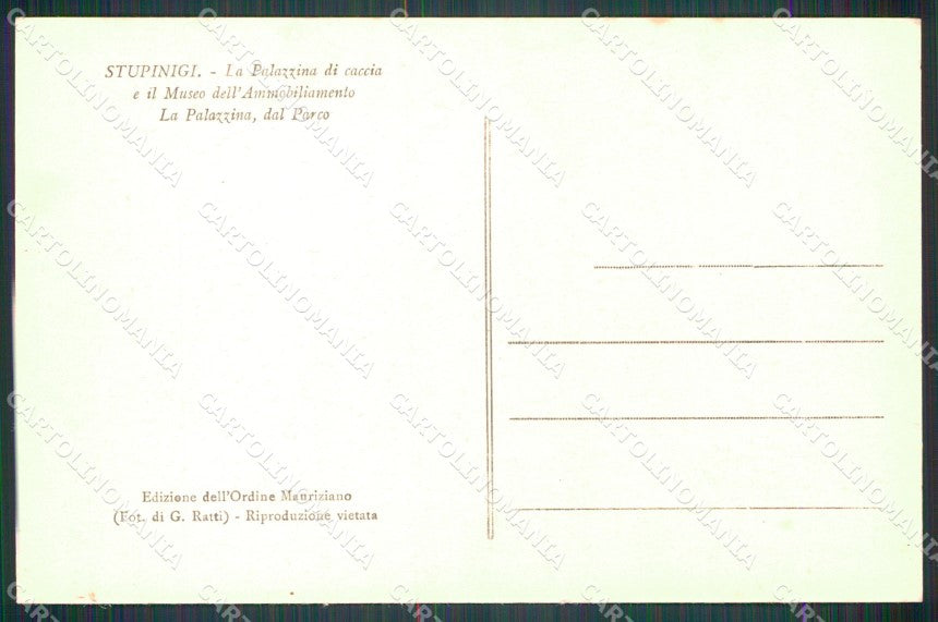 Torino Stupinigi Palazzina di Caccia cartolina MT7098 – retro