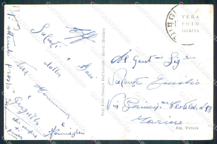 Torino Giaveno Piazza Santo Lorenzo Foto cartolina MT7101 – retro