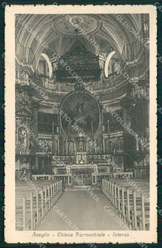 Torino Azeglio Chiesa Parrocchiale Interno cartolina MT7108 – fronte