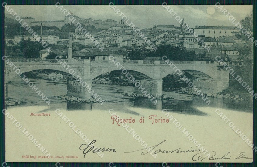 Torino Moncalieri Chiaro di Luna cartolina MT7119 – fronte