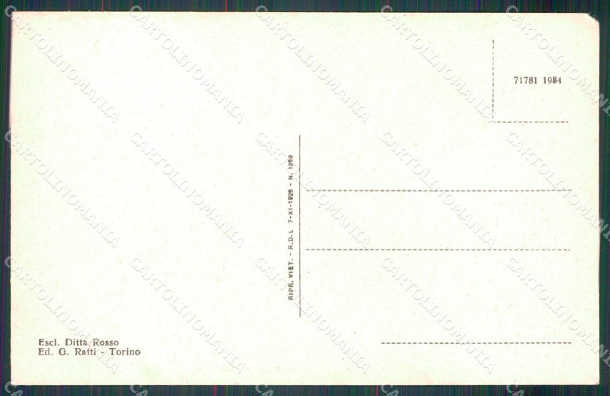 Torino Venaria Reale Via Andrea Mensa ABRASA cartolina MT7122 – retro