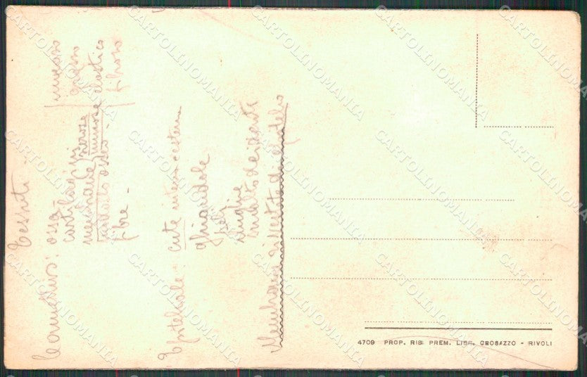Torino Rivoli Torinese Villa Borghi PIEGA cartolina MT7124 – retro