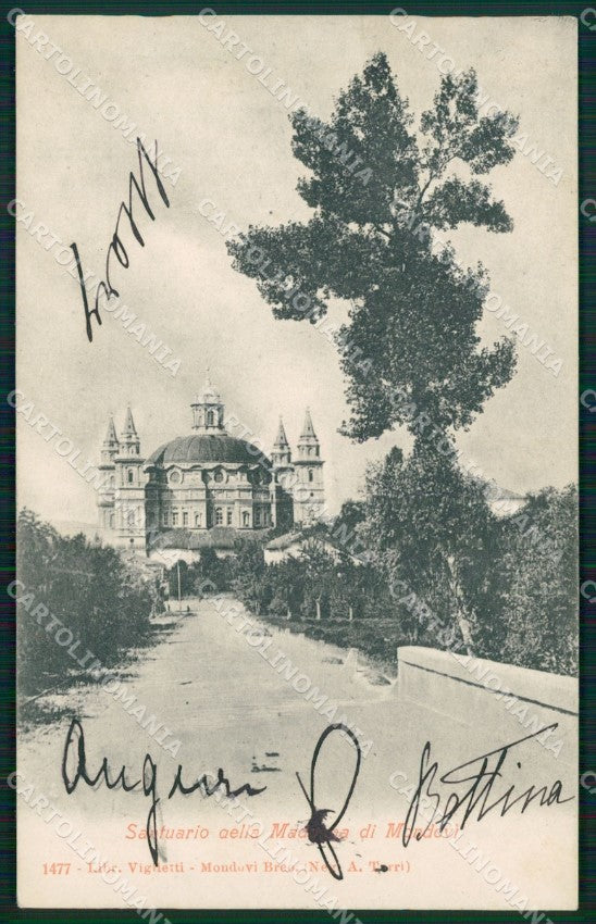 Cuneo Mondovì Santuario cartolina MT7156 – fronte