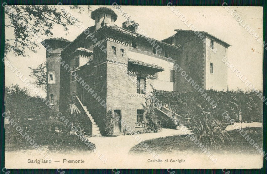 Cuneo Savigliano Castello Suniglia SCOLLATA cartolina MT7158 – fronte