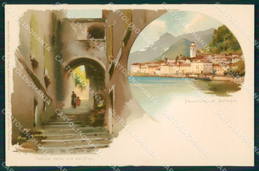 Como Bellagio Meissner & Buch Serie 1032 Prosdocimi cartolina postcard MT7418 – fronte