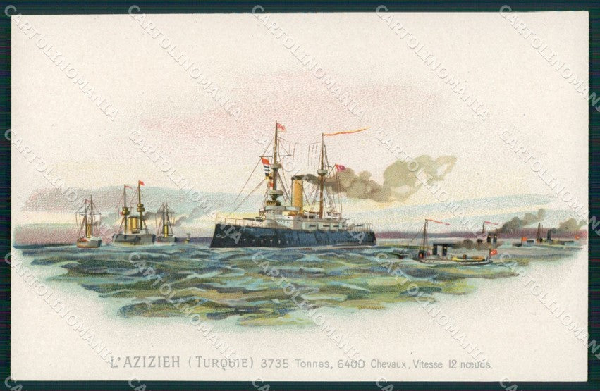 Nave Azizieh Turkey Caule Art Nouveau cartolina postcard MT7454 – fronte