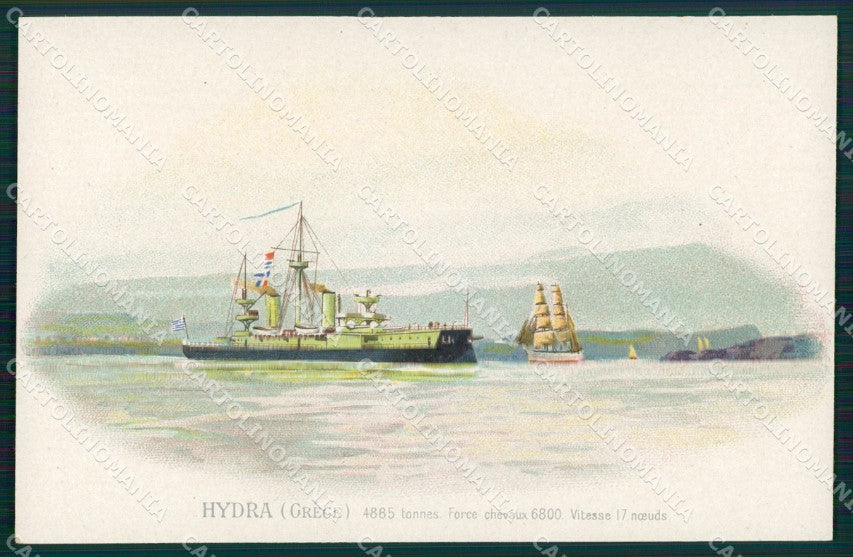 Nave Hydra Greece Caule Art Nouveau cartolina postcard MT7455 – fronte