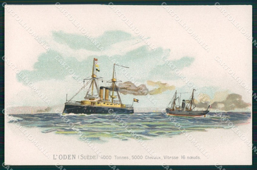 Nave Oden Sweeden Caule Art Nouveau cartolina postcard MT7456 – fronte