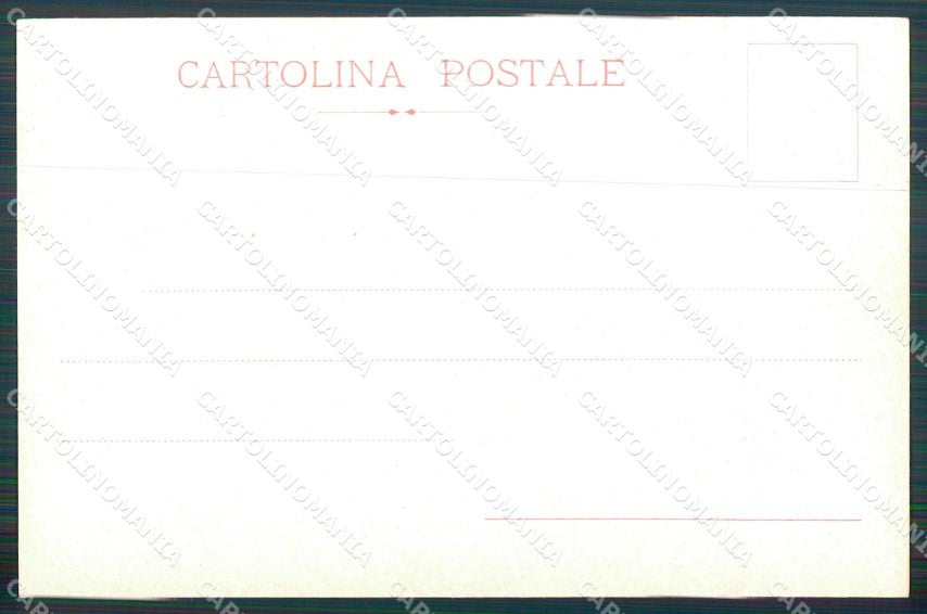 La Spezia Lega Navale Nave Carlo Alberto Art Nouveau cartolina postcard MT7502 – retro