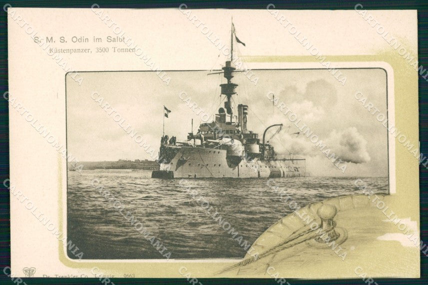 Deutsche Flotte Trenkler Serie 9663 Odin Art Nouveau cartolina postcard MT7536 – fronte