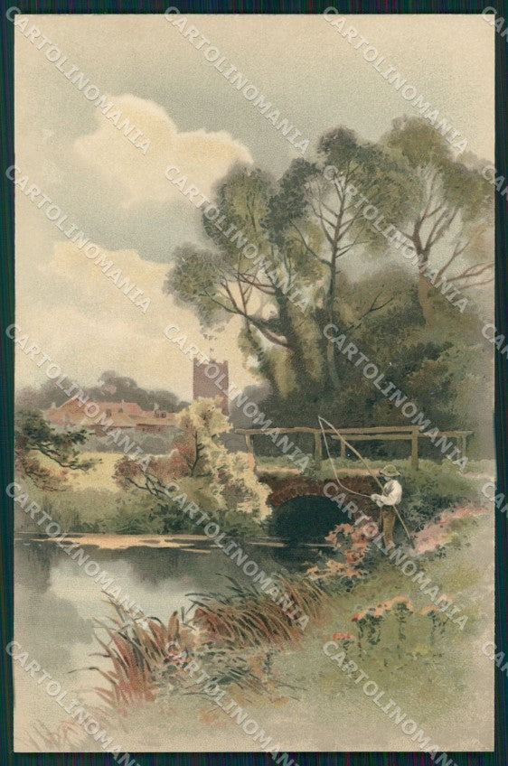 Meissner & Buch Serie 1277 Landscape Art Nouveau cartolina postcard MT7568 – fronte