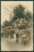 Meissner & Buch Serie 1276 Landscape Art Nouveau cartolina postcard MT7570 – fronte