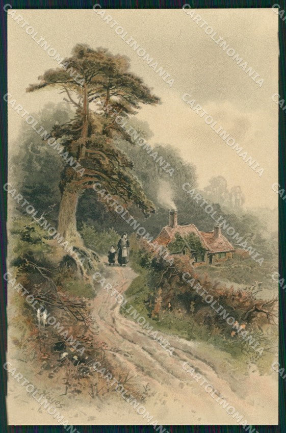 Meissner & Buch Serie 1276 Landscape Art Nouveau cartolina postcard MT7571 – fronte