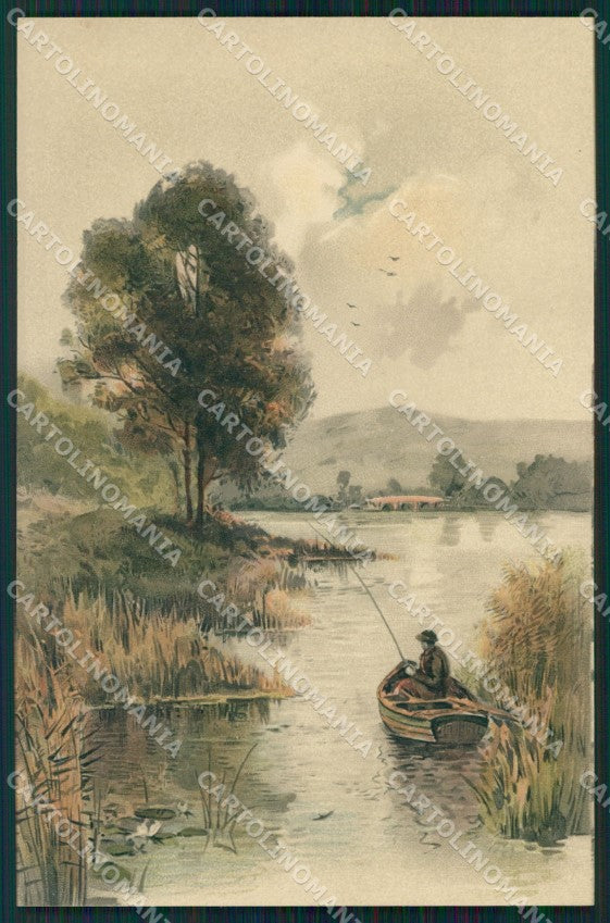 Meissner & Buch Serie 1266 Landscape Art Nouveau cartolina postcard MT7576 – fronte