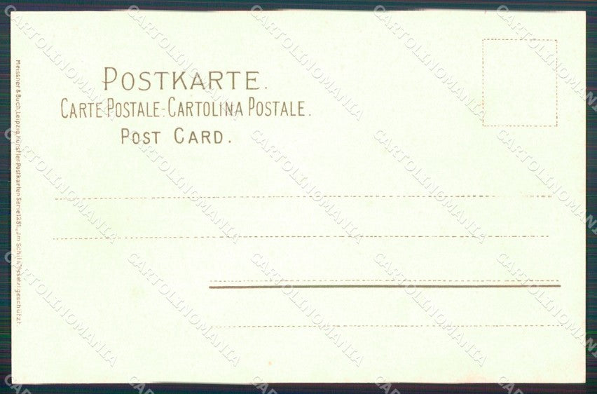 Meissner & Buch Serie 1281 Landscape Swan Art Nouveau cartolina postcard MT7579 – retro