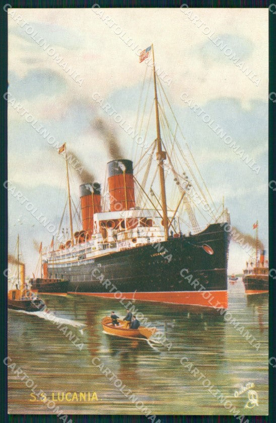 Nave Lucania Raphael Tuck 9106 Art Nouveau cartolina postcard MT7601 – fronte