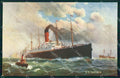 Nave Saxonia Raphael Tuck 9106 Art Nouveau cartolina postcard MT7602 – fronte