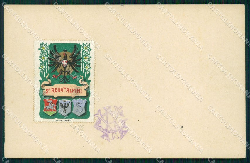 Militari Reggimentale Alpini II Reggimento cartolina MT8020 – fronte