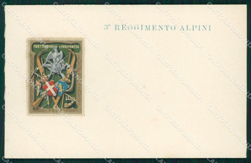 Militari Reggimentale Alpini III Reggimento cartolina MT8027 – fronte