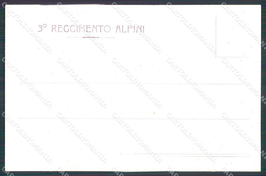 Militari Reggimentale Alpini III Reggimento cartolina MT8037 – retro