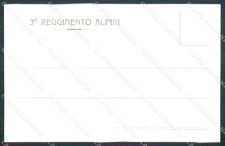 Militari Reggimentale Alpini III Reggimento cartolina MT8038 – retro