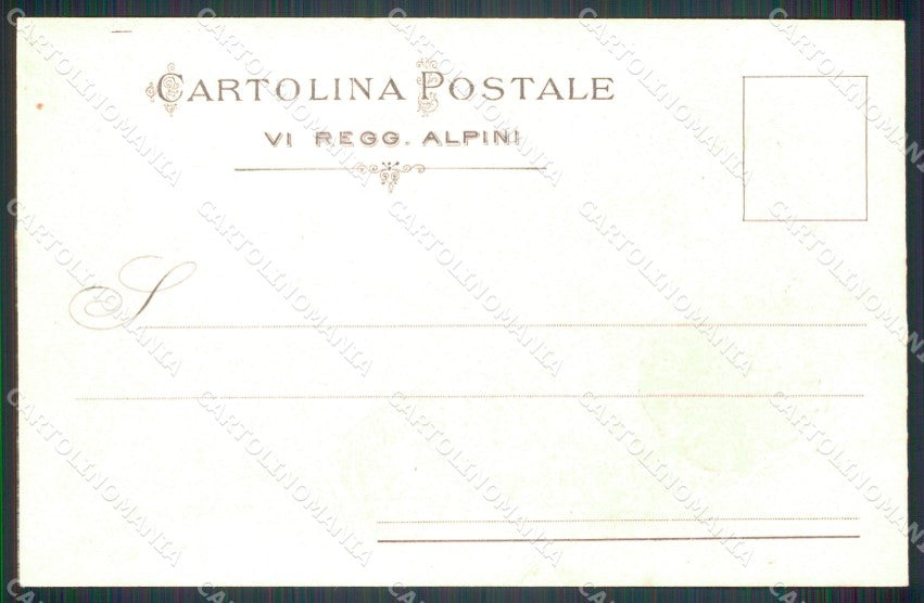 Militari Reggimentale Alpini VI Reggimento cartolina MT8054 – retro