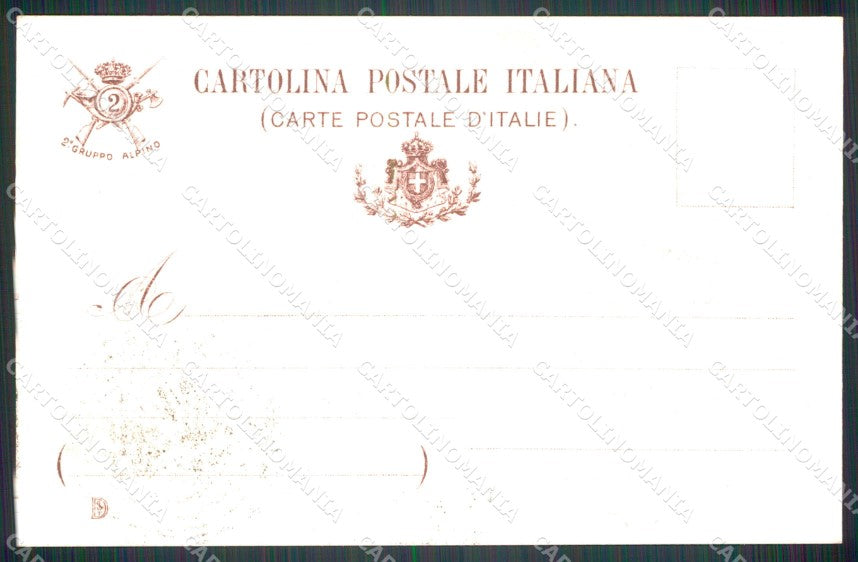 Militari Reggimentale Alpini II Reggimento cartolina MT8071 – retro