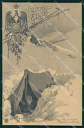 Militari III Reggimento Alpini Battaglione Exilles Etiache cartolina MT8077 – fronte