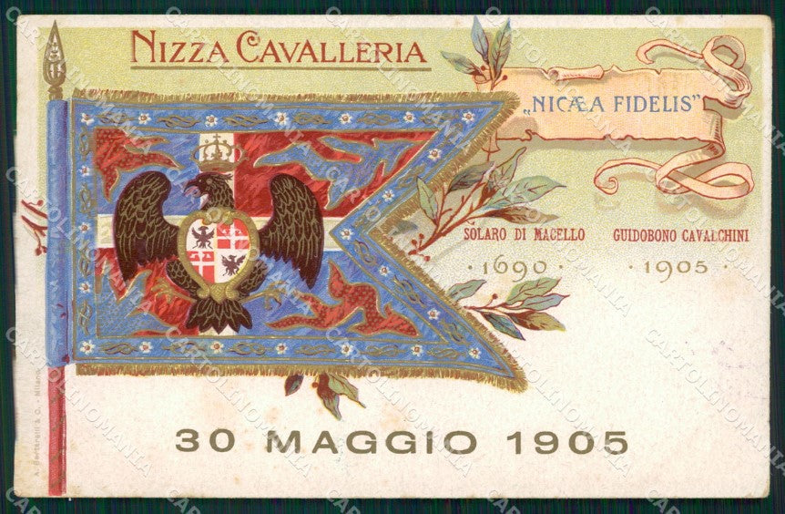 Militari Reggimentale Cavalleria Nizza cartolina MT8101 – fronte